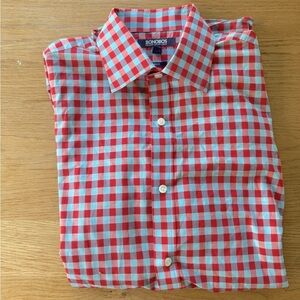 Bonobos Red and Light Blue Plaid Men's Shirt